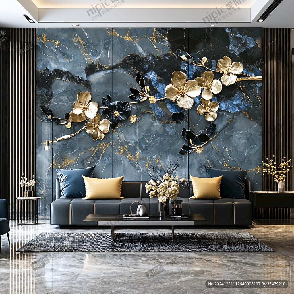 轻奢艺术背景墙