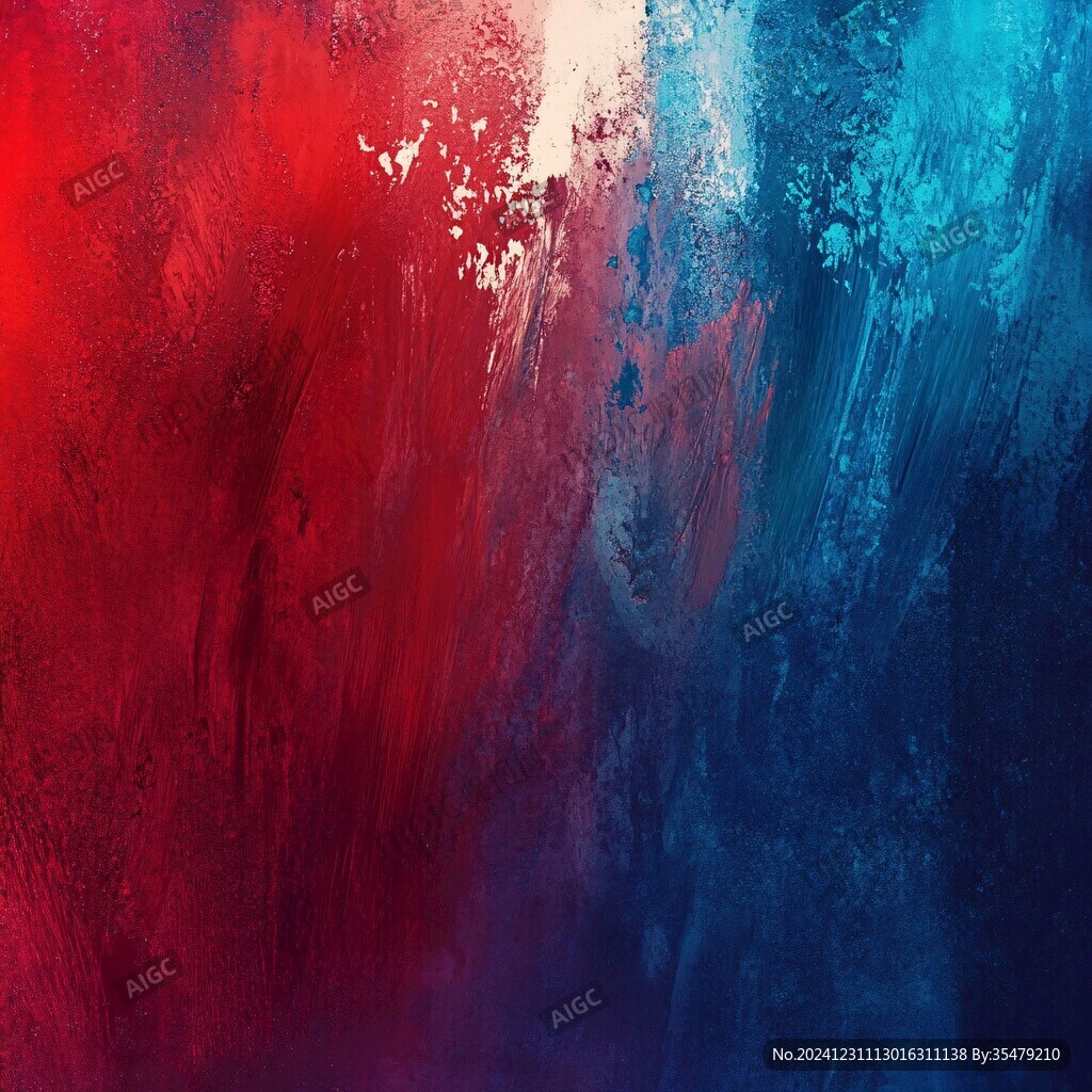融合流动红蓝油漆背景
