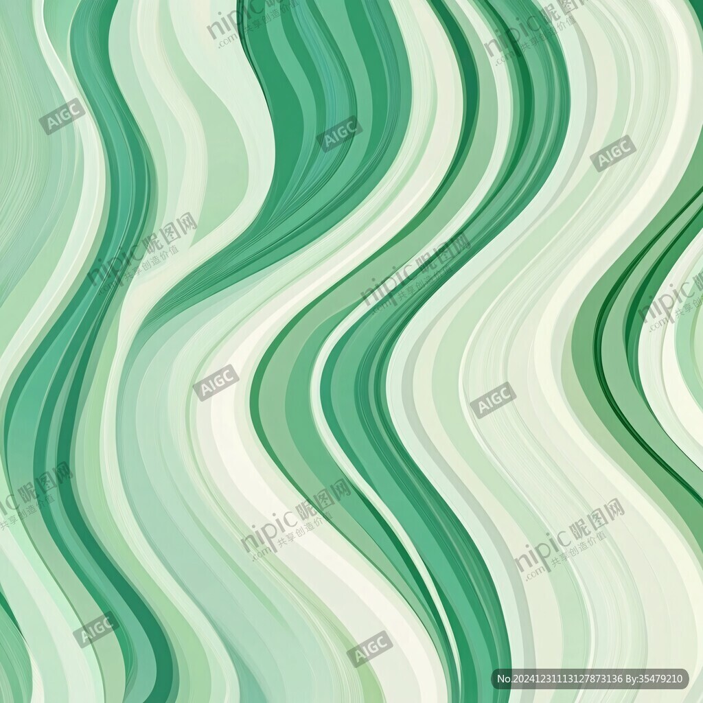 浅绿底波浪线条