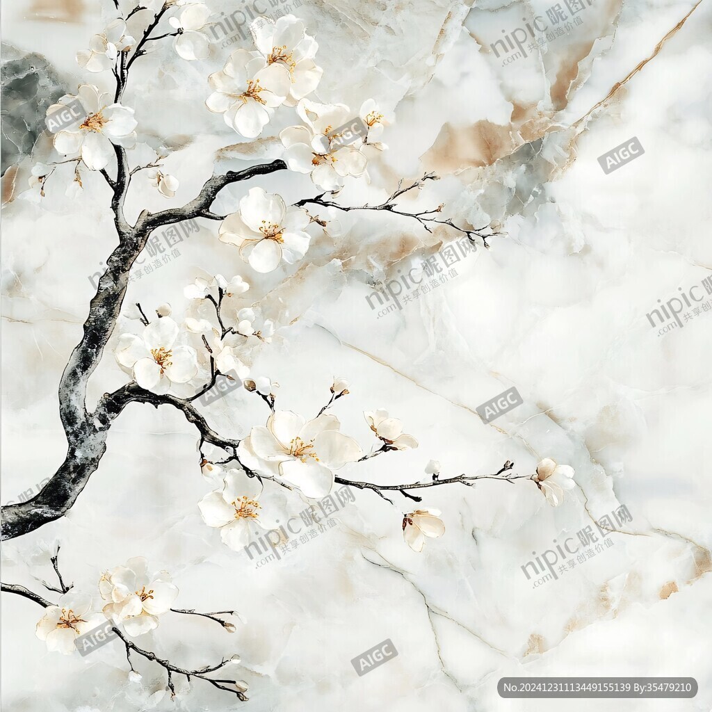 典雅杏花装饰画