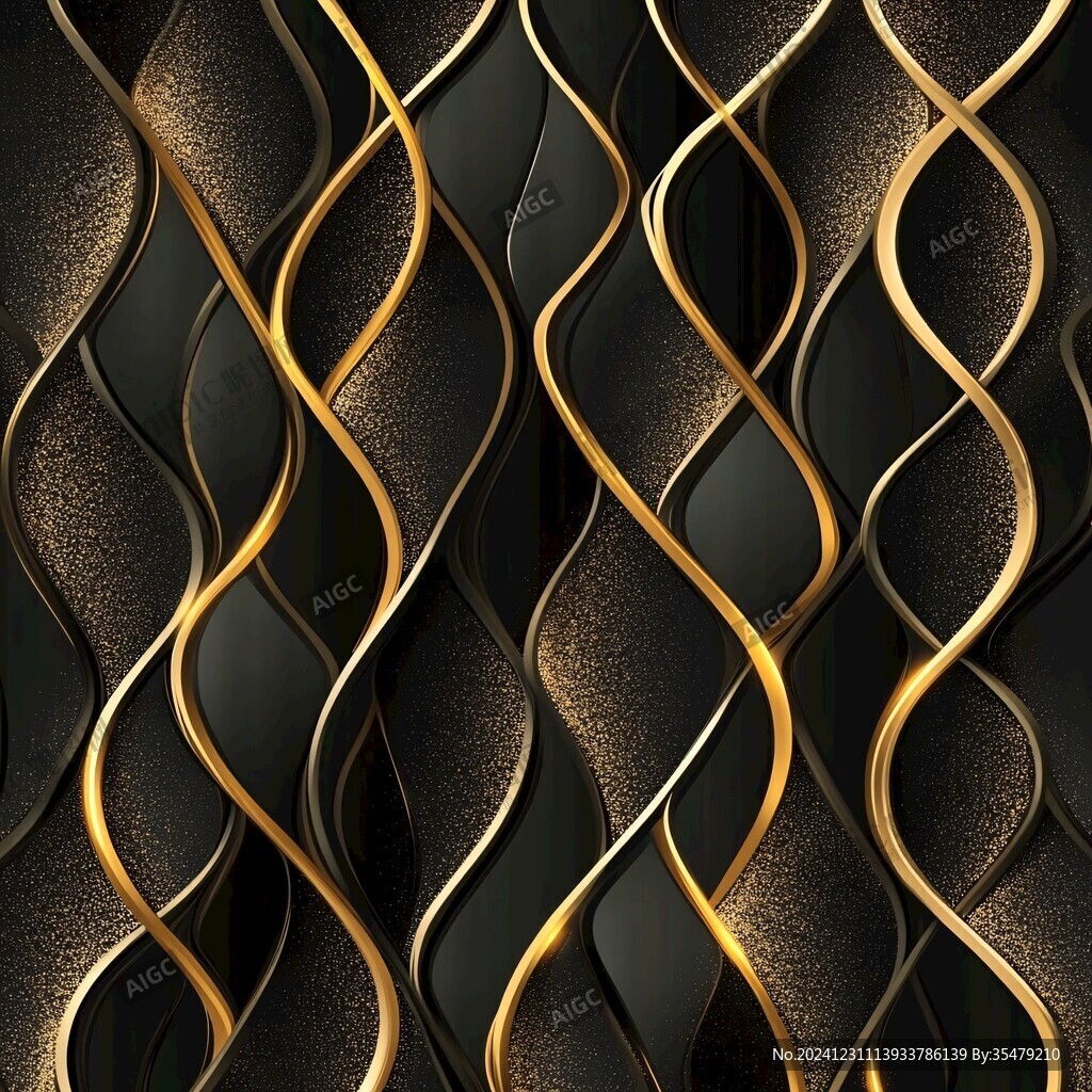 4d金色线条艺术