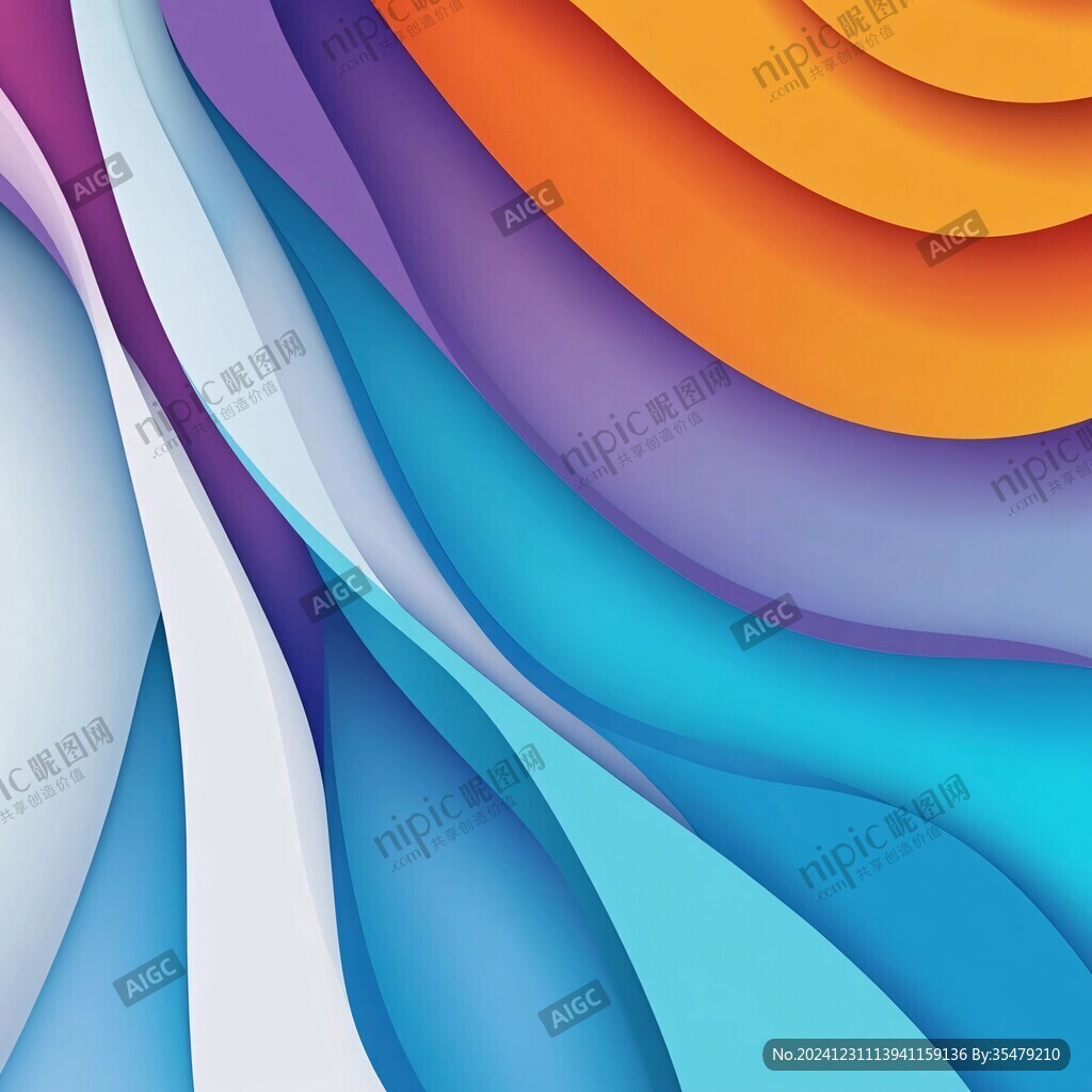 简洁大气拼色曲线纹理