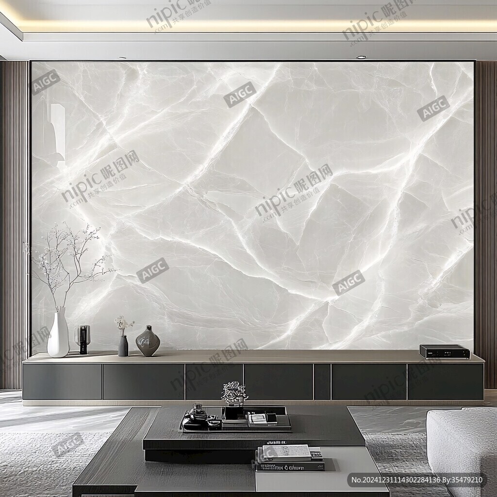 现代北欧大理石背景墙