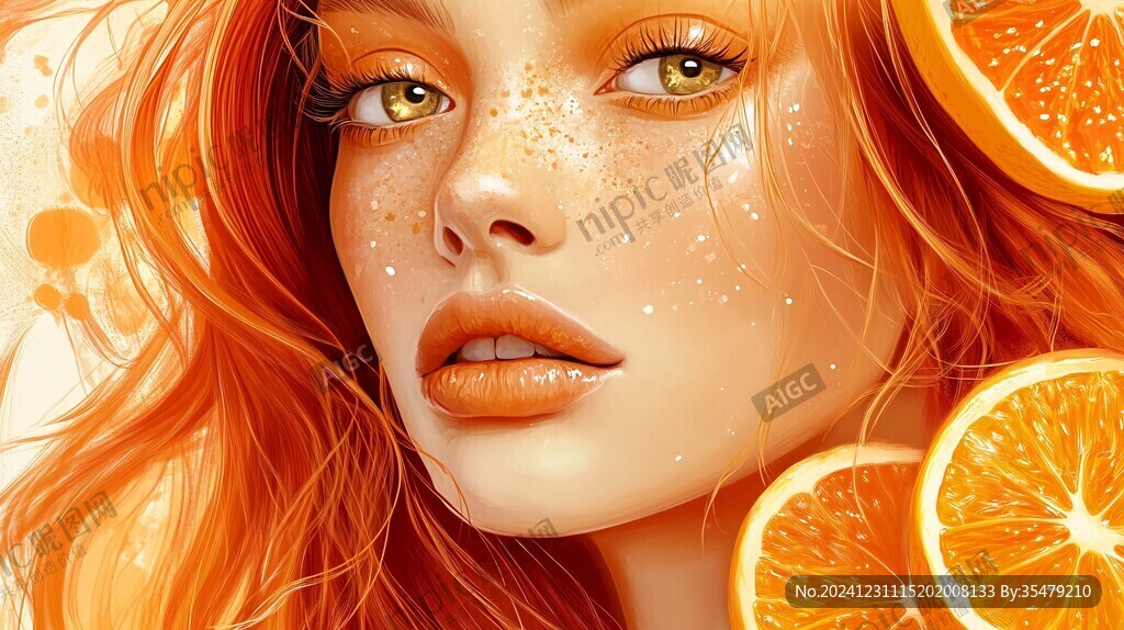 砂糖橘插画设计