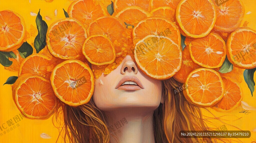 砂糖橘插画设计