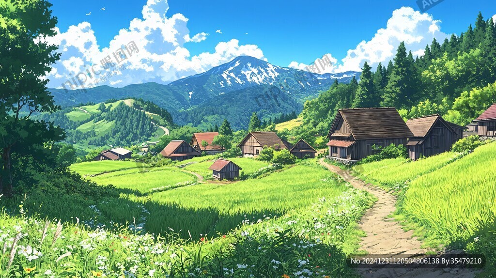日系风景插画