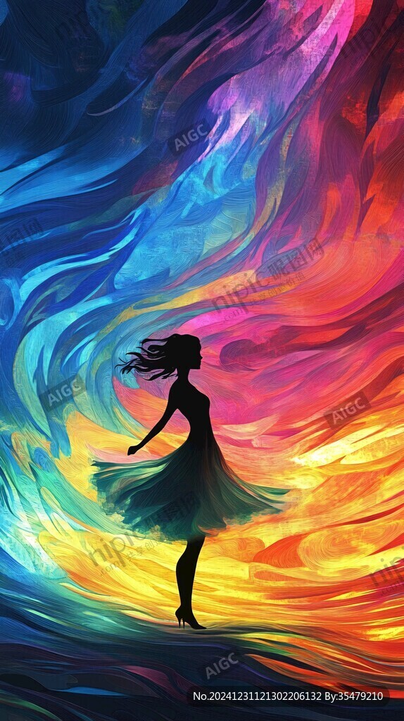 梦幻人物创意插画