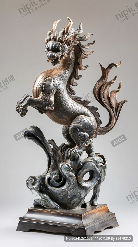龙头吞云吐雾铜塑