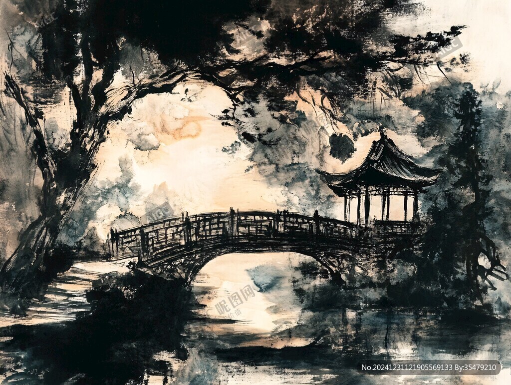 古亭水彩画