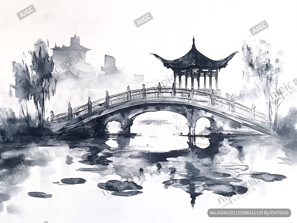 五亭桥插画