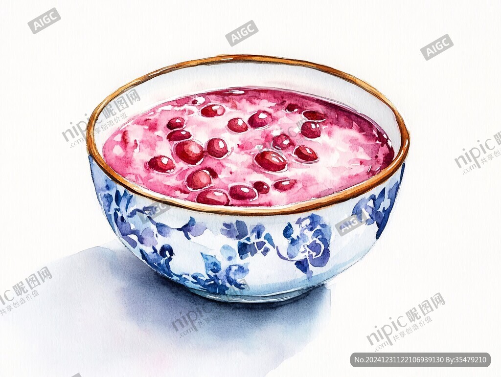 手绘冰醉豆花
