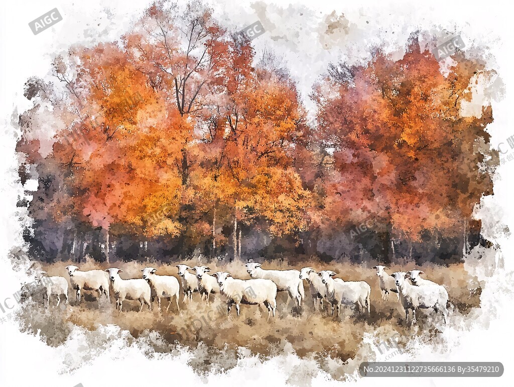 秋天羊群