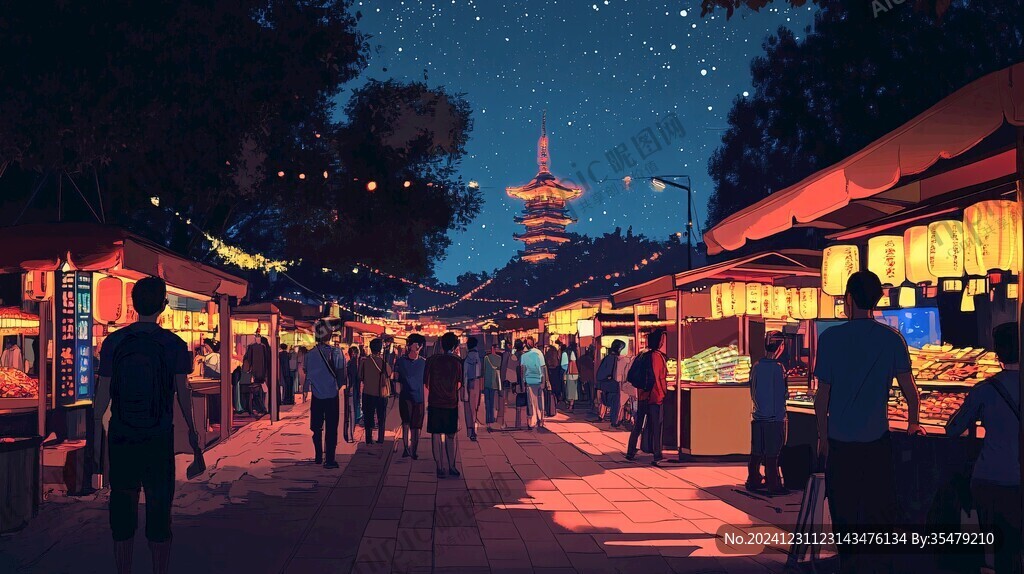 夜市效果图