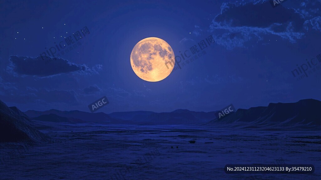 蓝月夜梦幻唯美奇幻