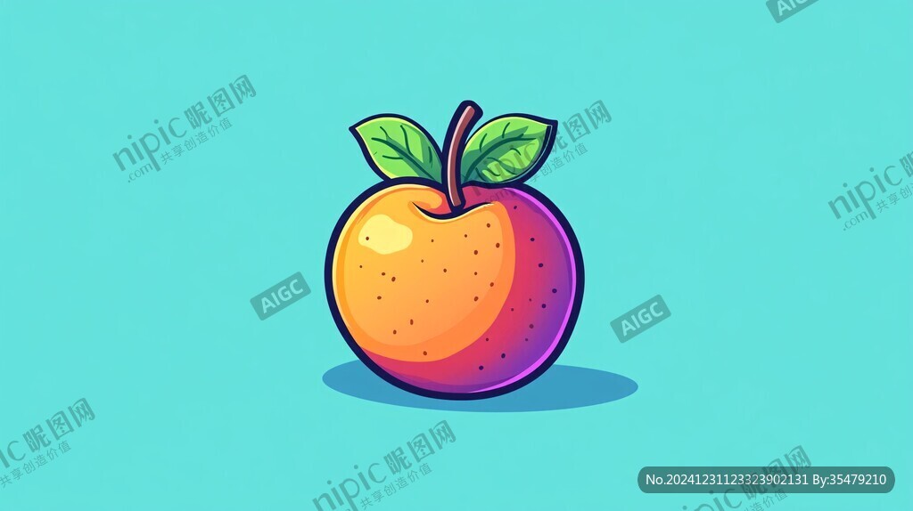 苹果插画设计