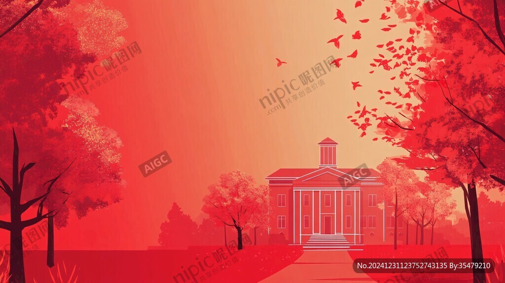 东南大学插画宣传背景