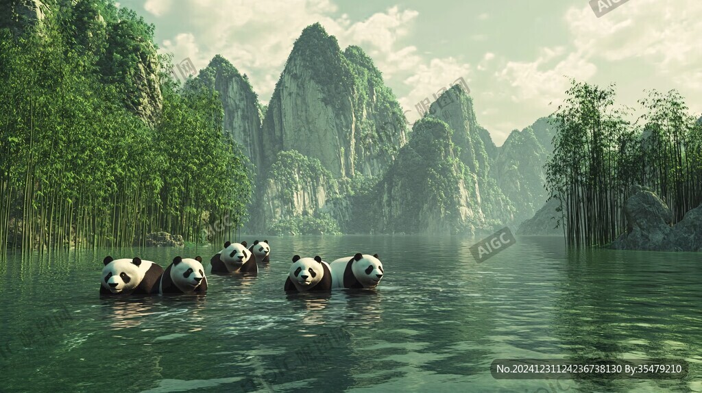 3d渲染山水画
