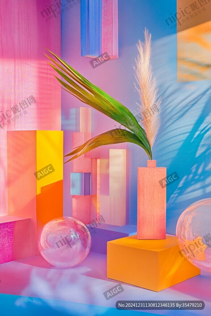 护肤品3d镭射背景