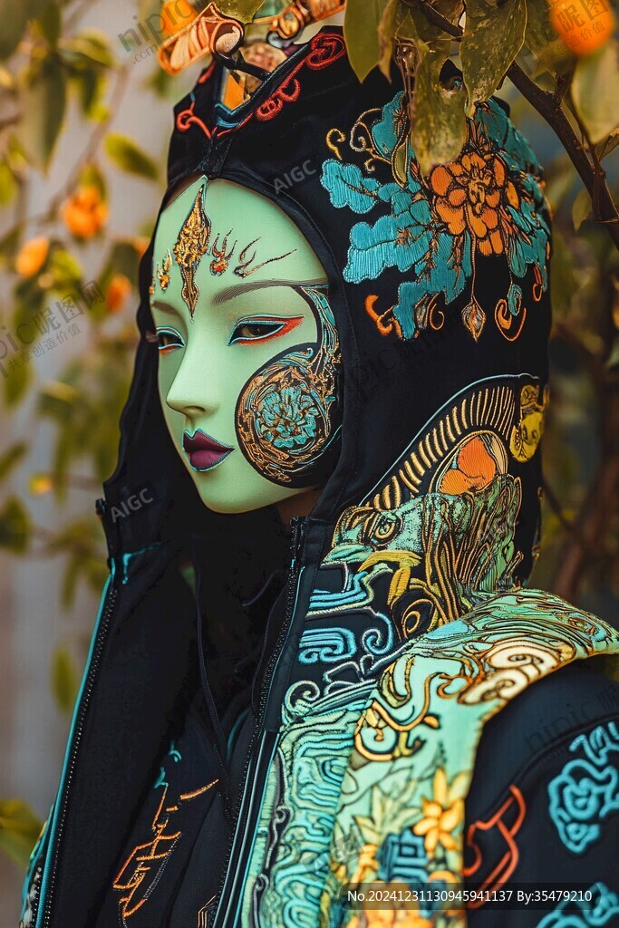 半面妆人物