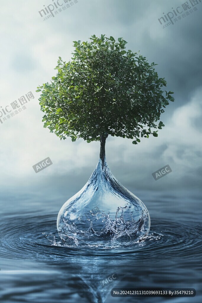 生长在水里的树