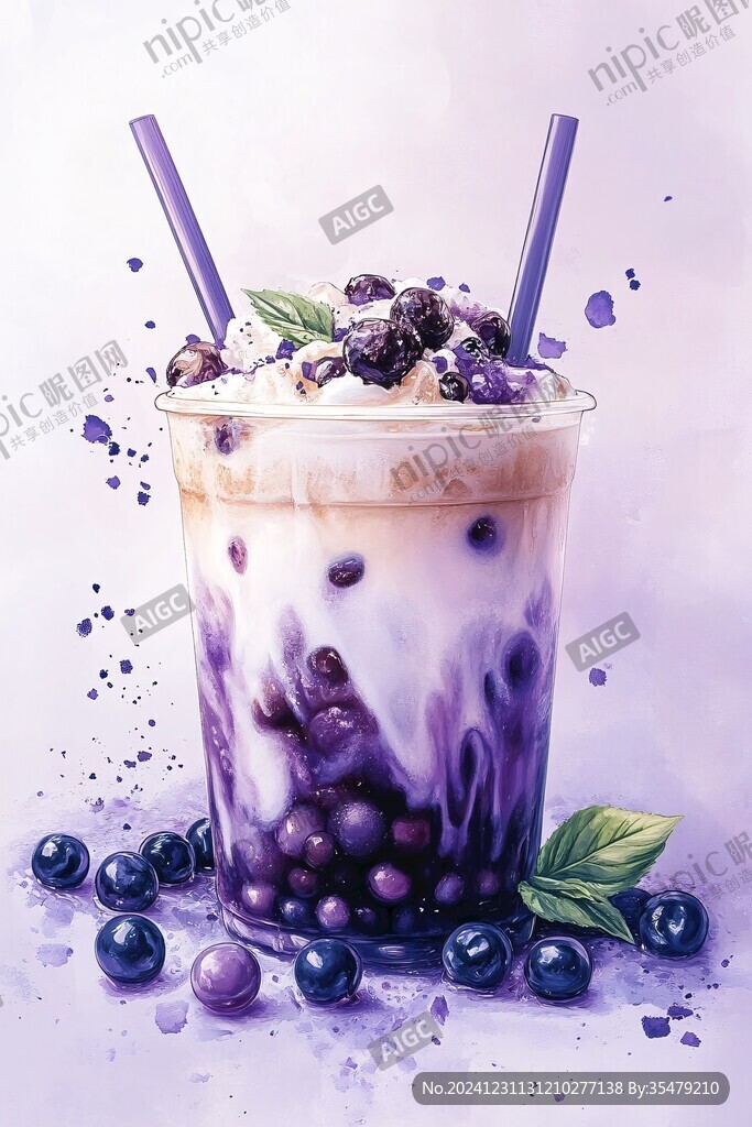 烧仙草插画