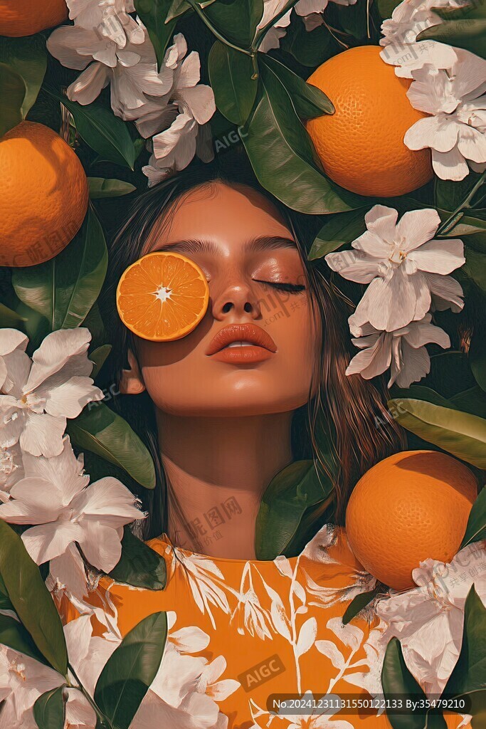 砂糖橘插画设计