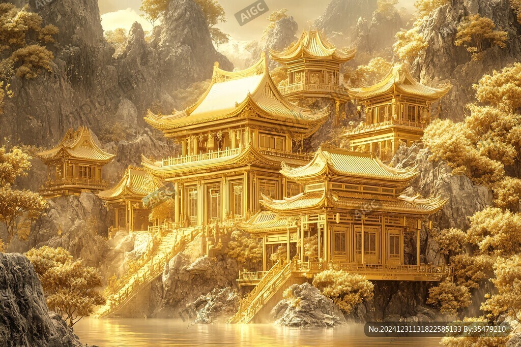 宫殿楼阁仙境仙人大殿