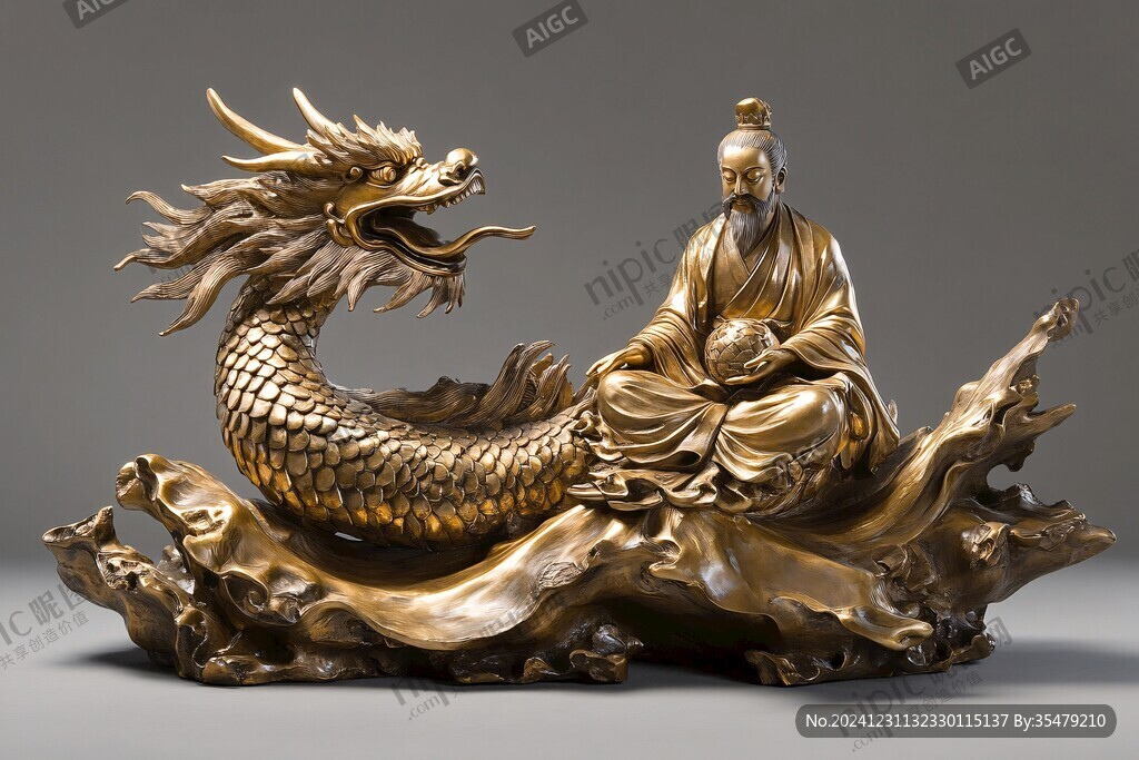 纯金雕塑东方龙