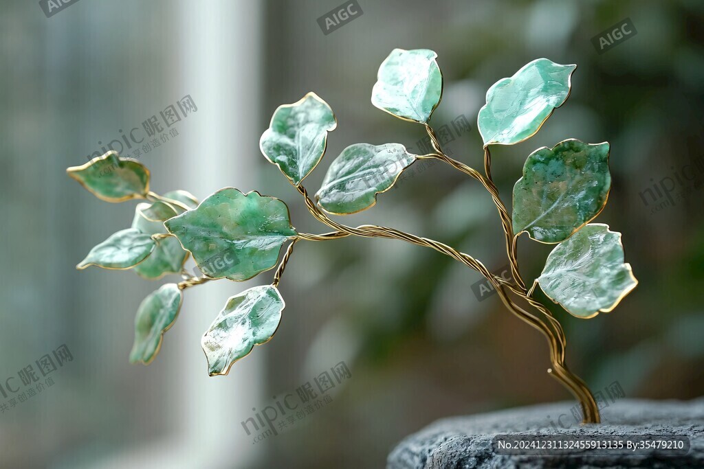 琥珀树摆件