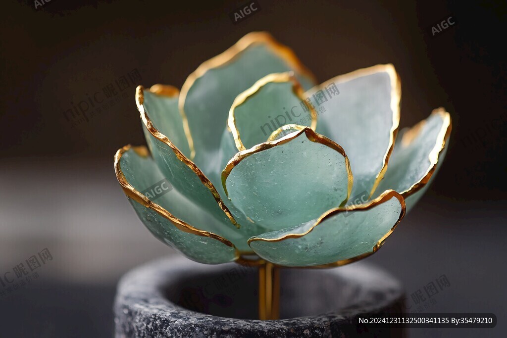 禅意莲花摆件