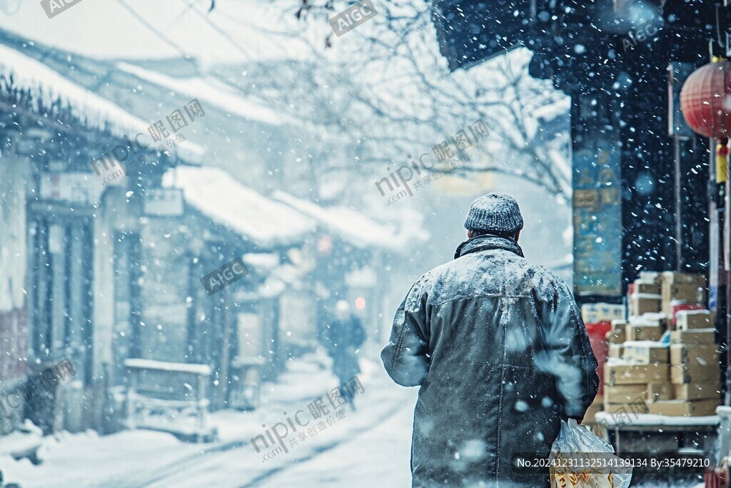风雪街头