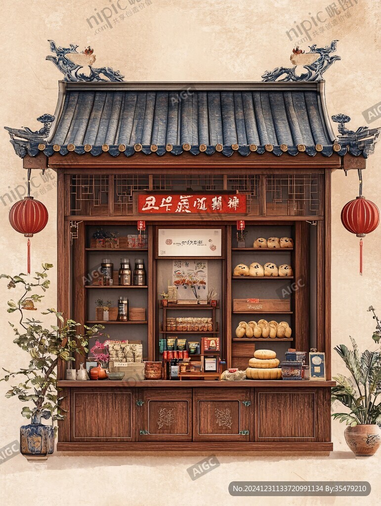 炒货店插画