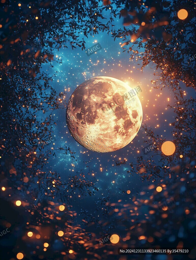 蓝月夜梦幻唯美奇幻