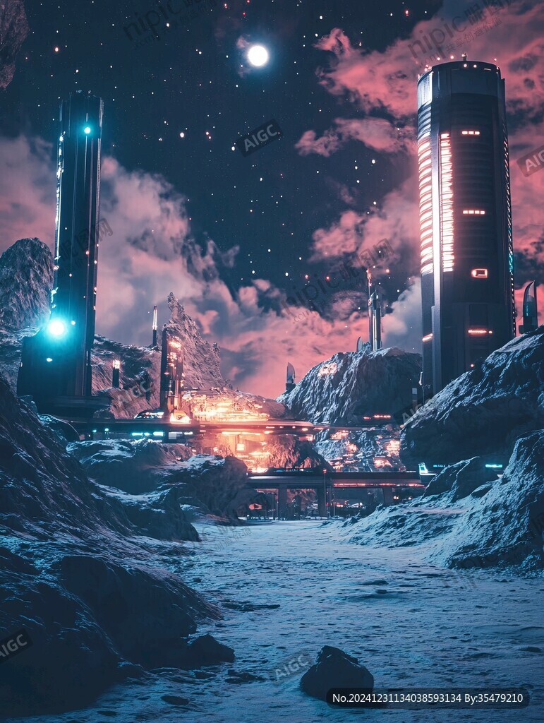 月球造访赛博朋克风