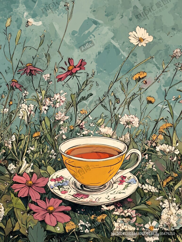 花茶装饰画