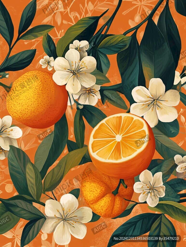 砂糖橘插画设计