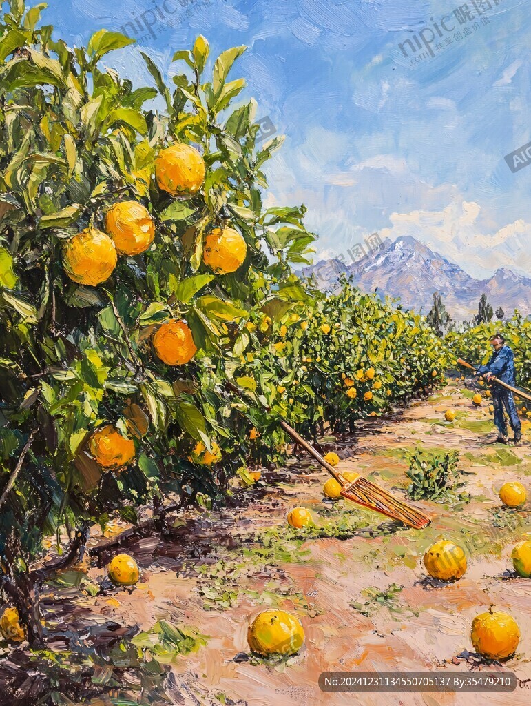 果场人物绘画
