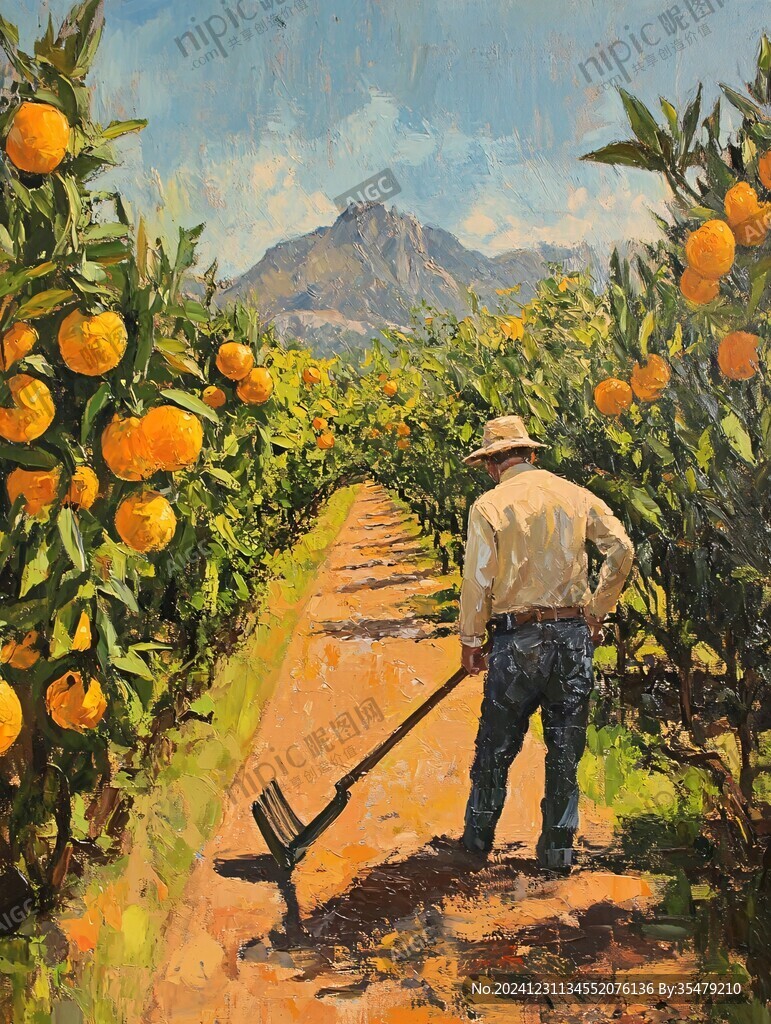 果场人物绘画