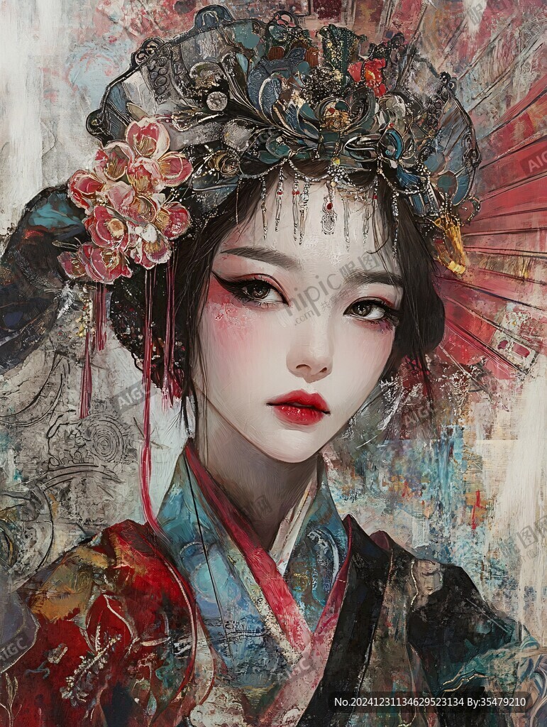 半面妆人物