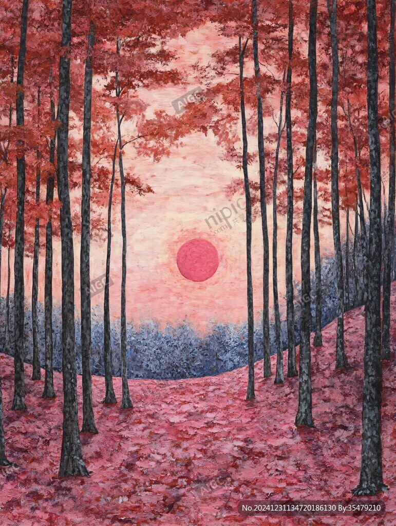 插画红日