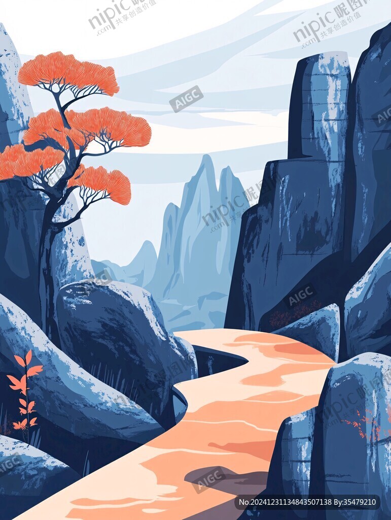 山河插画