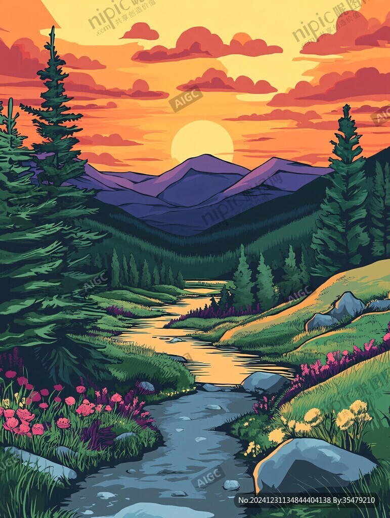 户外风景插画