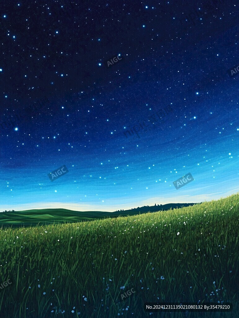 创意夜晚星点流星