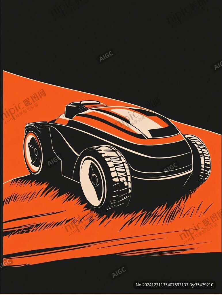 卡通跑车插画