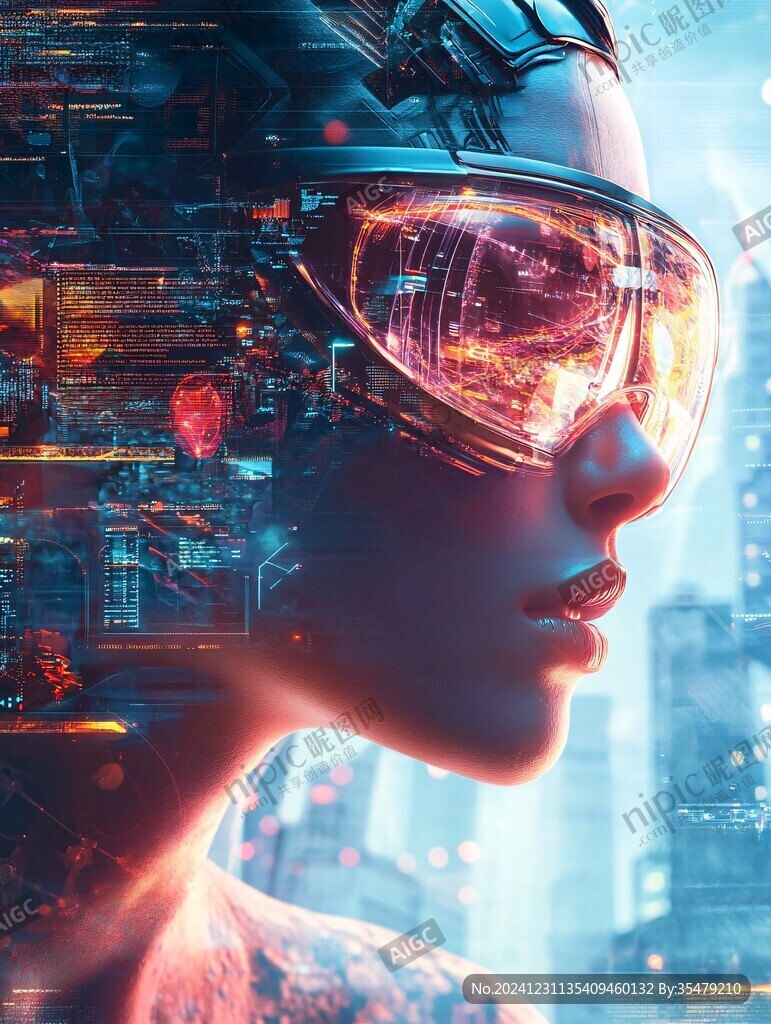 人工智能vr海报背景