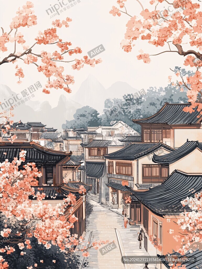 插画江南