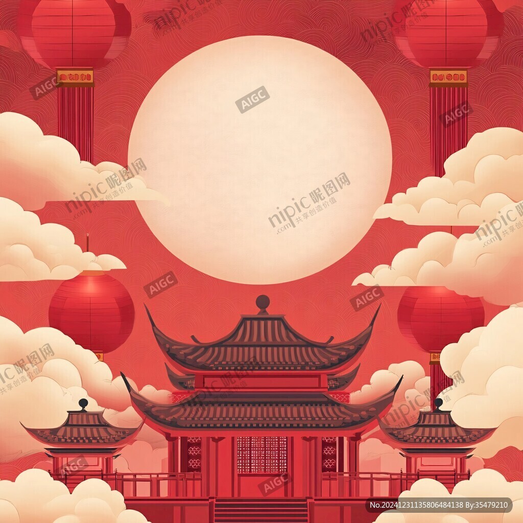 喜庆插画背景