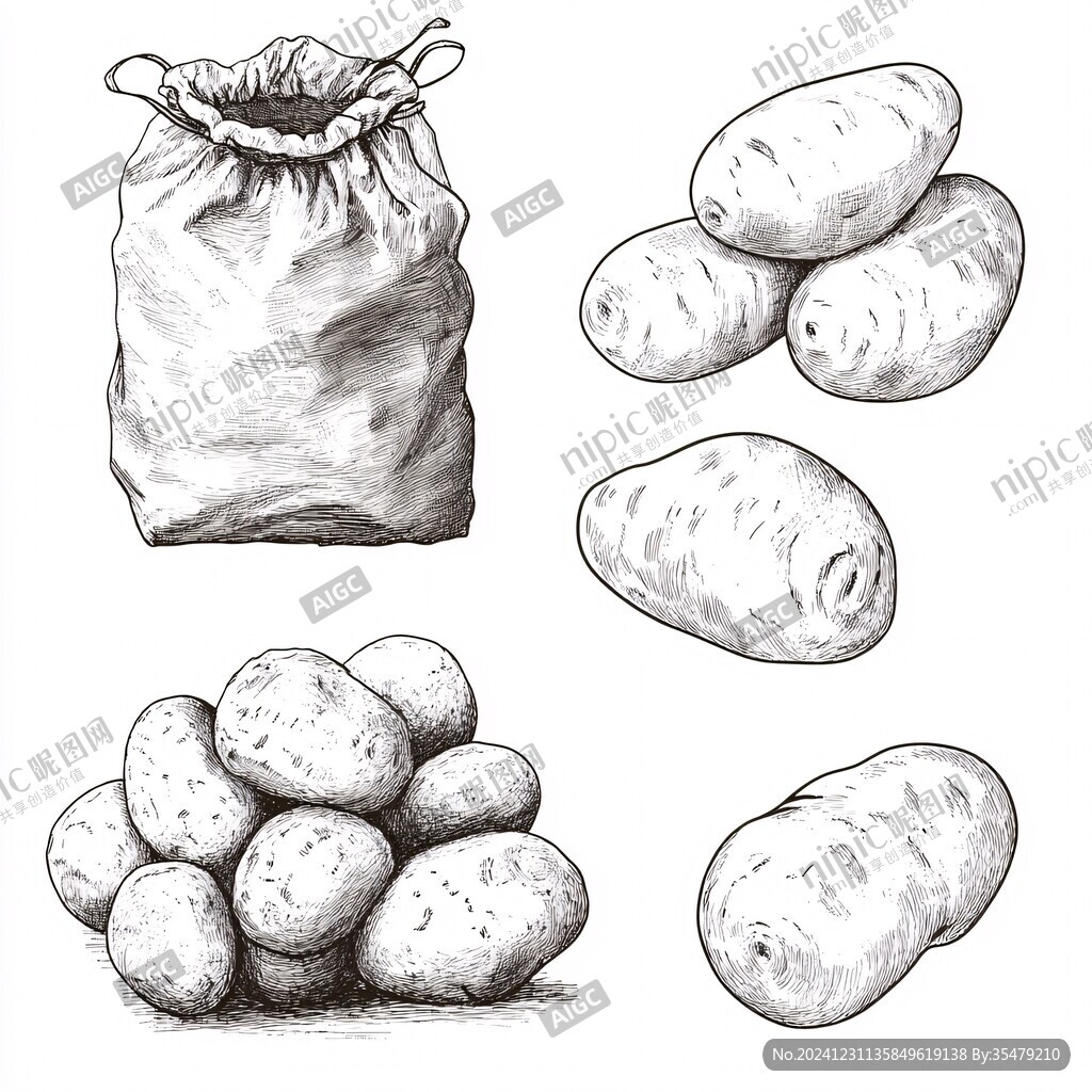 手绘土豆包装