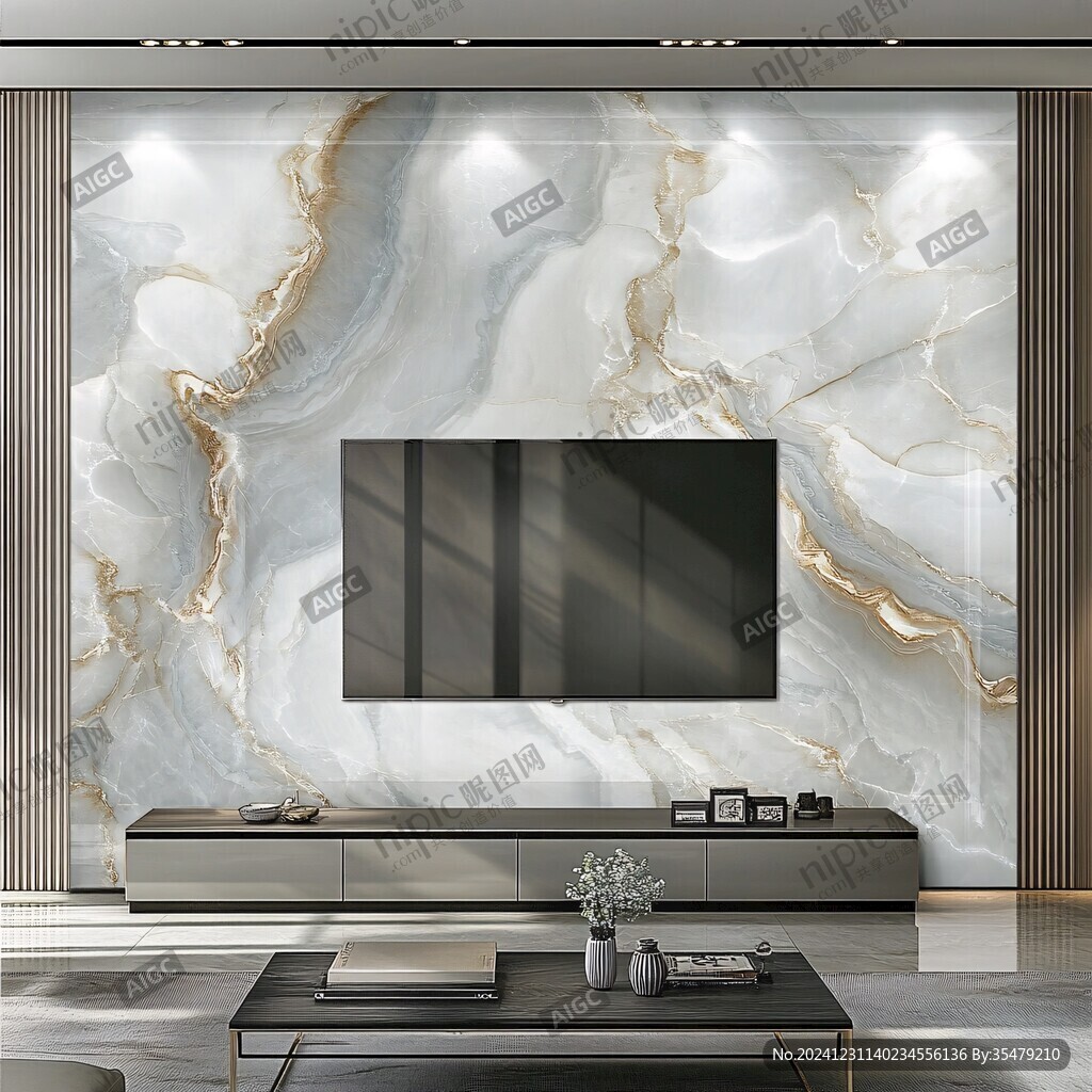 轻奢大理石背景墙