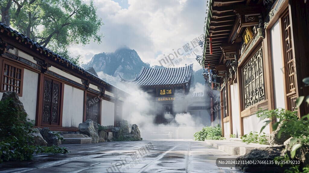 宏大寺庙场景